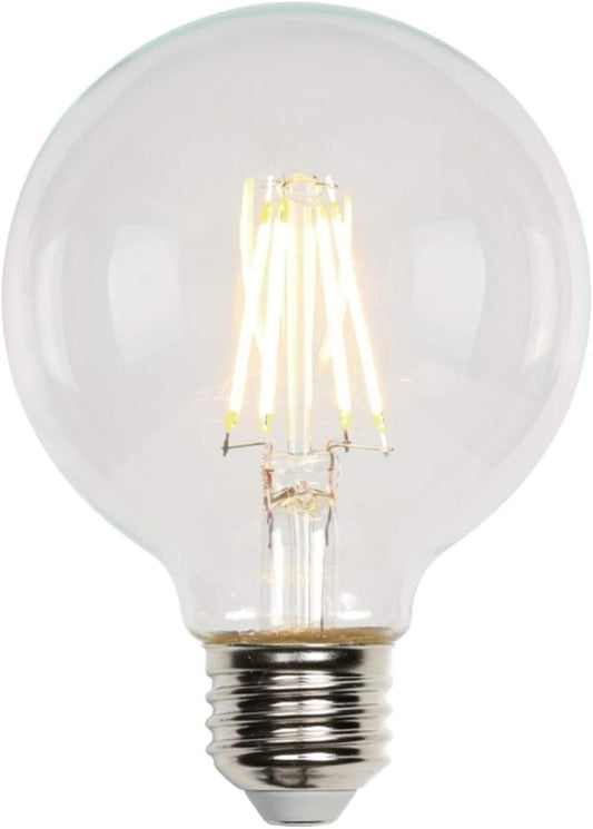 Westinghouse 4317200 5.5 Watt (40 Watt Equivalent) G25 Dimmable Clear Filament LED Light Bulb, Medium Base