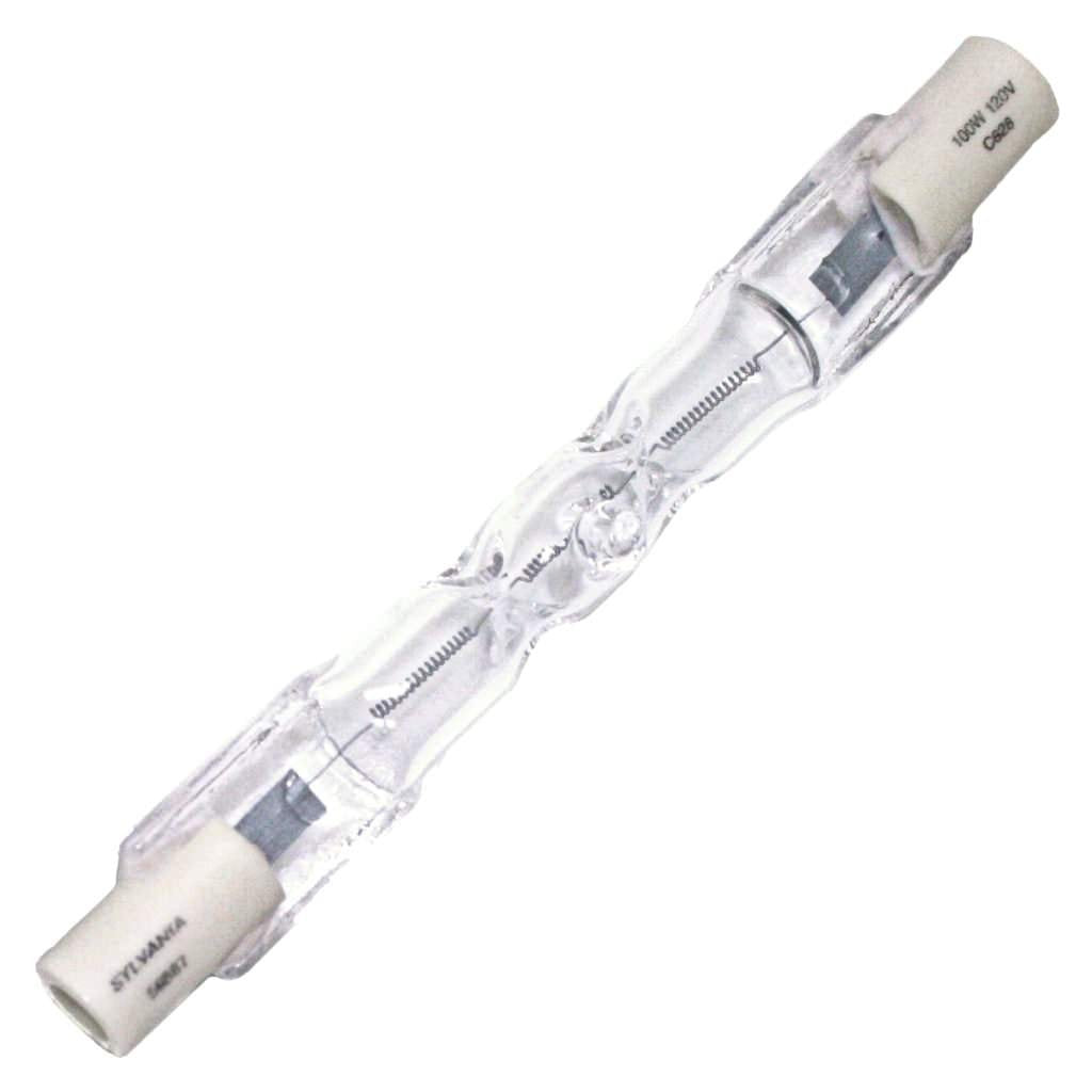 LEDVANCE Halogen T3 Double End Dimmable Tube Light Bulb, 100W, 1600 Lumens, 2950K, 100 CRI, Clear (58999)