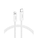 Belkin USB C Cable w/Lightning Connector, 6.6ft - Soft, Flexible Fast-Charging Cable, Lightning Charger Cord for iPhone 14 & Earlier Series, iPad 9th…