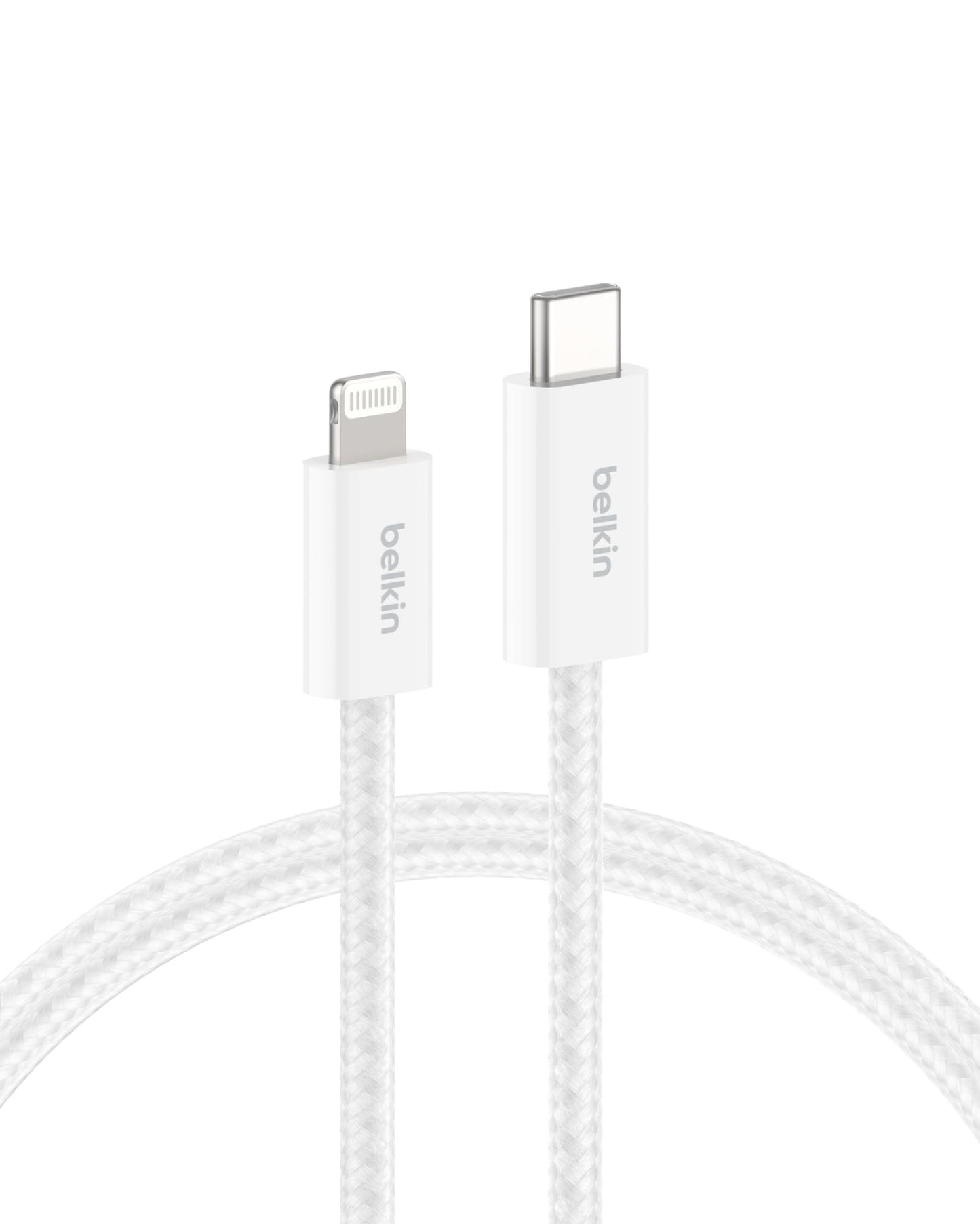 Belkin USB C Cable w/Lightning Connector, 6.6ft - Soft, Flexible Fast-Charging Cable, Lightning Charger Cord for iPhone 14 & Earlier Series, iPad 9th…