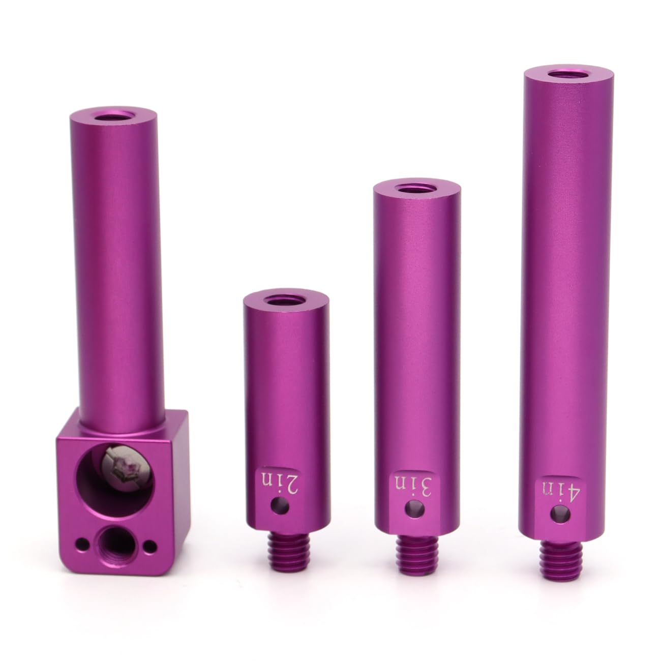 SZJELEN19mm Rod Mounting Bracket with 3/8 Screw and Anti Twist,4 Sections of Length to Match for Arri Red Sony Camera (Purple)