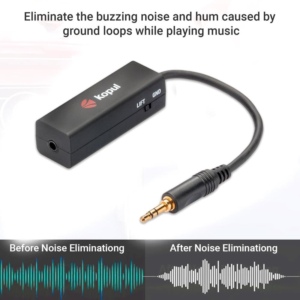 Kopul 3.5mm Ground Loop Isolator, Eliminates Hum and Noise