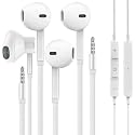 [2 Pack] WEIZY Aux Earbuds/Earphones, Vize 3.5mm Wired Headphones Noise Isolating Earphones Volume Control & Built-in Microphone Compatible