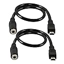 Wpeng Qaoquda (2-Pack) Mini USB Male to 3.5mm Female Audio Cable for Active Clip Mic Microphone Adapter Cord-1Feet