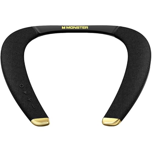 Monster Boomerang Petite Neckband Bluetooth Speakers, Neck Speaker with 15H Playtime, aptX High Fidelity 3D Stereo Sound, Low Latency, Built-in Mic