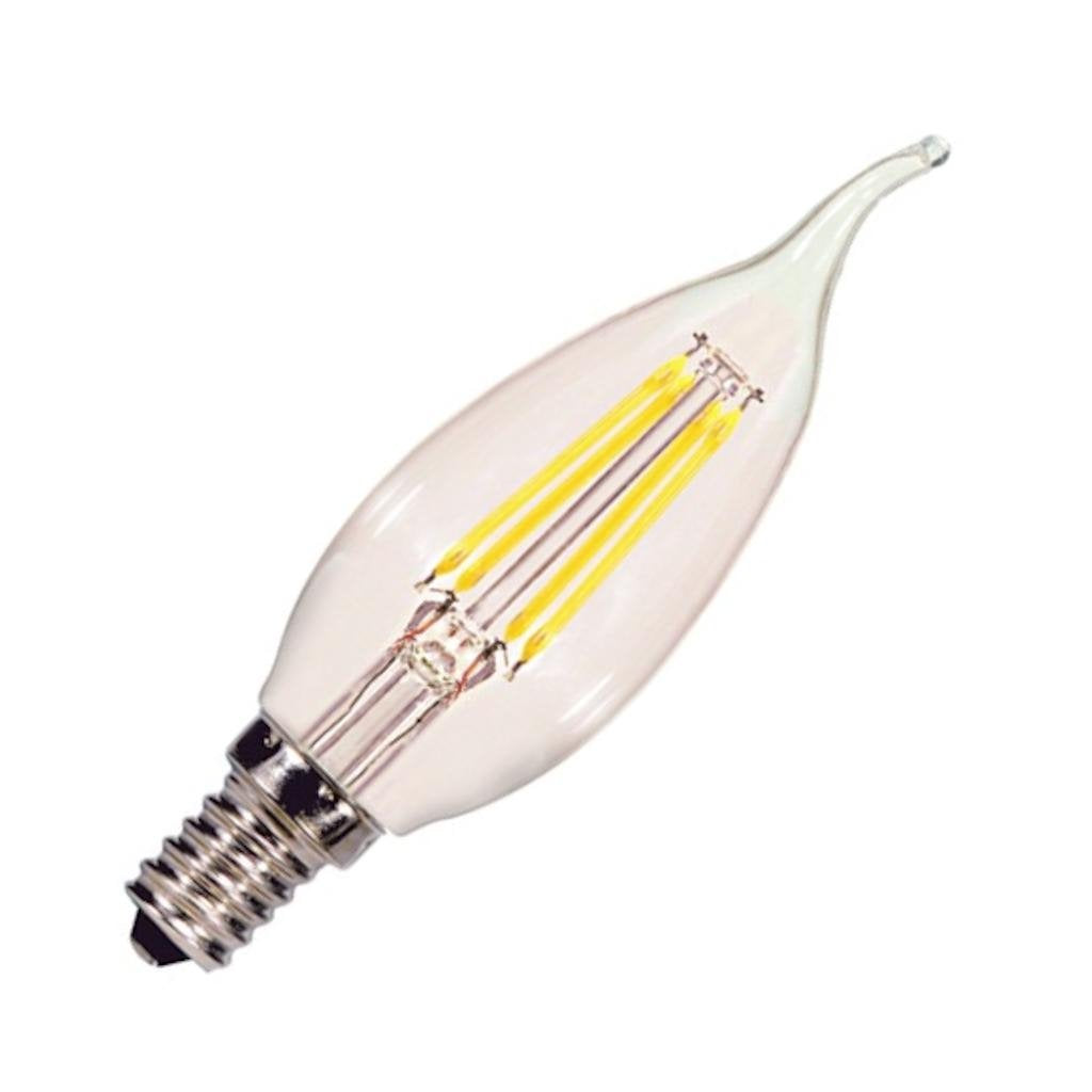 Satco 3.5 watt CA11 LED; Clear; Candelabra Base; 2700K; 350 lumens; 120 Volts