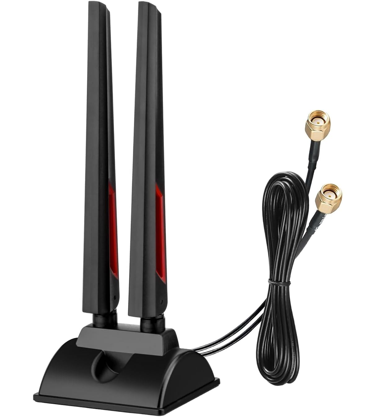 WiFi 6E Tri-Band Antenna 6GHz 5GHz 2.4GHz Gaming WiFi Antenna Magnetic Base with 6.5ft Extension Cable for PC Desktop Computer PCIe WiFi 6E Card