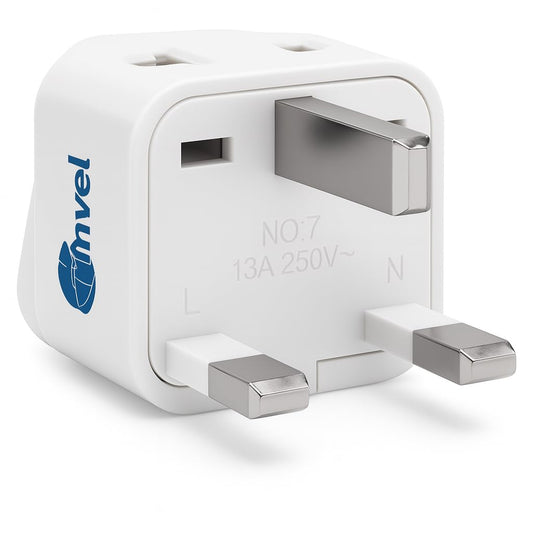 Tmvel Universal International Power Adapter-2 in 1 UK Travel Plug Converter for Type G - Ideal for United Kingdom, Ireland, Great Britain, Scotland…