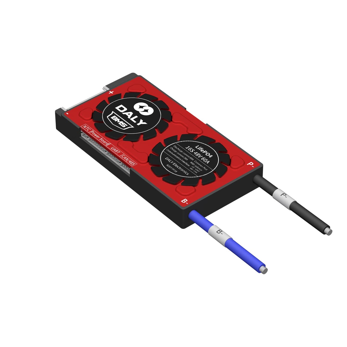 DALY Smart BMS 16S 48V LifePO4 PCB Protection Board with Balance Leads and Wireless Bluetooth Module for 16 Cells 48Volts Lithium Battery Pack(Smart…