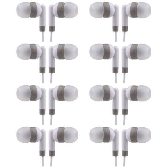 CN-Outlet Bulk Earbuds Headphones 50 Pack, Wholesale Disposable Earphones for Schools Classroom Students Kids Children (White)