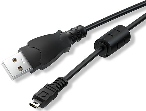 LEAGY USB-A to Mini 8Pin USB 2.0 Fast Charging Transfer Cable with Silver-Plated Plugs and Anti-Jamming Ferrite Magnetic Ring, 3.3 Feet, Black
