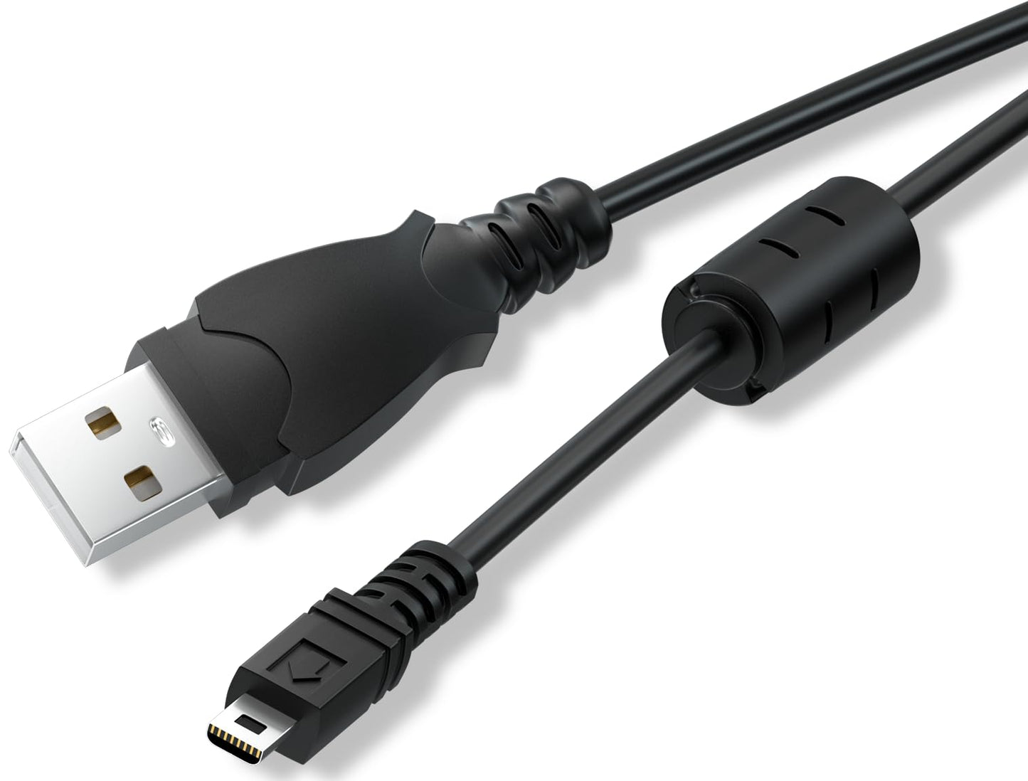 LEAGY USB-A to Mini 8Pin USB 2.0 Fast Charging Transfer Cable with Silver-Plated Plugs and Anti-Jamming Ferrite Magnetic Ring, 3.3 Feet, Black