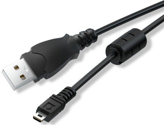 LEAGY USB-A to Mini 8Pin USB 2.0 Fast Charging Transfer Cable with Silver-Plated Plugs and Anti-Jamming Ferrite Magnetic Ring, 3.3 Feet, Black