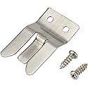1Pc Silver Metal Mic Holder/Clip Cb Mic Holder- Screw in Screws Included Pull Up to Re Microphone Clips Accessories Musical Instruments