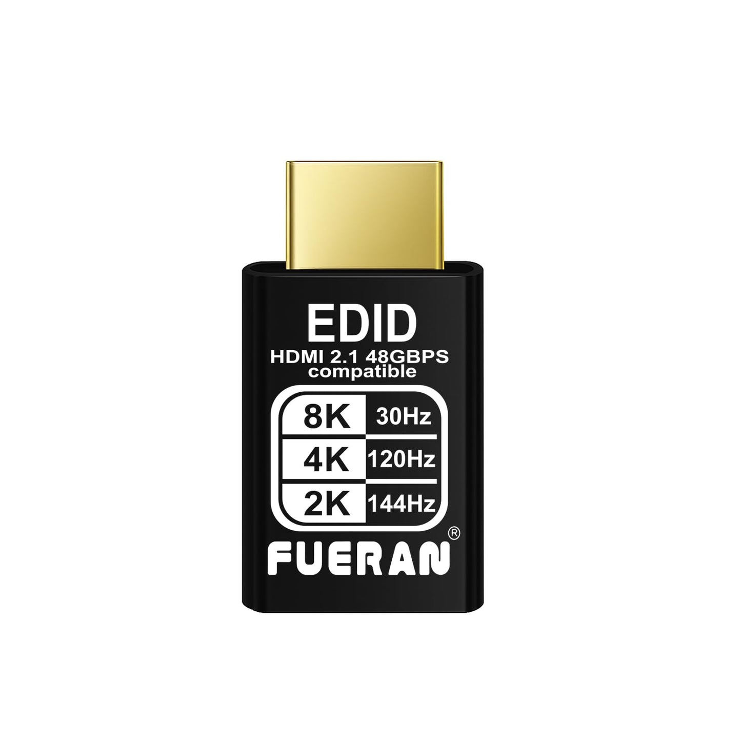FUERAN 4K 120Hz HDMI 2.1 Dummy Plug,Virtual Display Emulator,displayport Dummy Plug 4k 120hz,Headless Ghost Display Adapter,8K EDID Monitor