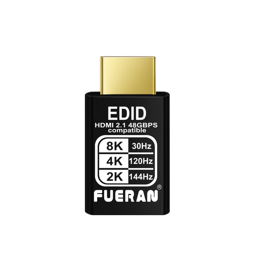 FUERAN 4K 120Hz HDMI 2.1 Dummy Plug,Virtual Display Emulator,displayport Dummy Plug 4k 120hz,Headless Ghost Display Adapter,8K EDID Monitor