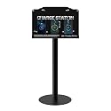 Floor Standing Cell Phone Charging Station with Fast Charigng Cables - 8 Device Charging Dock for Office, Hotel & Public Spaces | Compatible