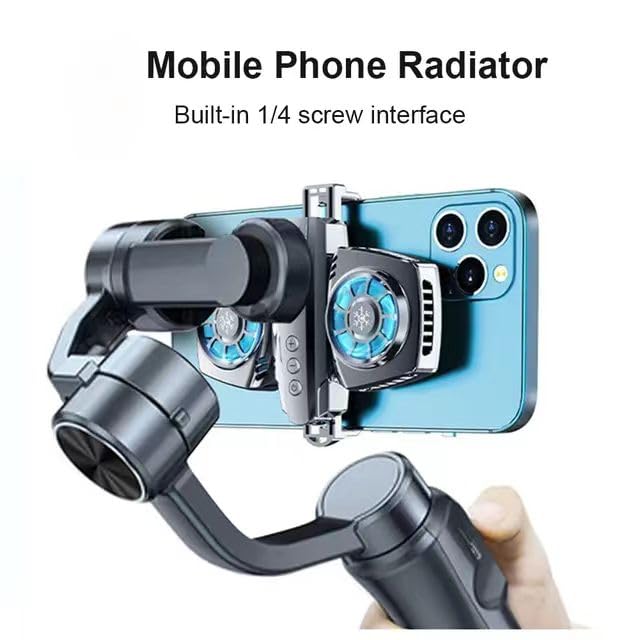 Phone Cooler for Tiktok Live Streaming, Mobile Gaming.Fast Cooling Cell Phone Refrigerator with Customized RGB Lighting, LED Temperature Display?Dual