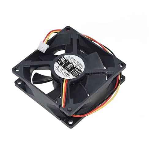 New 8CM Square Cooling Fan EFC-08E12D-EF05 80x80x25MM 8025 DC 12V 0.4A 3Lines
