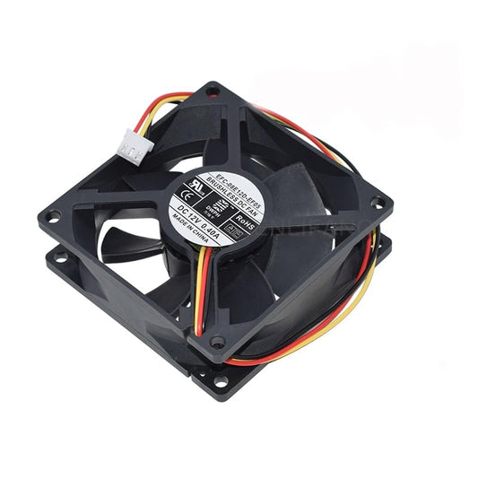 New 8CM Square Cooling Fan EFC-08E12D-EF05 80x80x25MM 8025 DC 12V 0.4A 3Lines