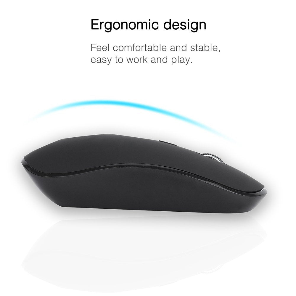 Fonicer Wireless Keyboard and Mouse Combo with USB C & USB A Receiver-Full Size Type c Keyboard and Mouse Compatible