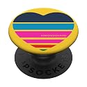 IMOMSOHARD Rainbow Heart (Yellow) PopSockets Stand for Smartphones and Tablets PopSockets Adhesive PopGrip
