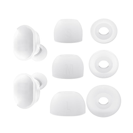 Replacement Earbuds Tips for JBL Tune Buds, JBL Tune Buds 2, Silicone Eartips, 3 Pairs (S/M/L) White
