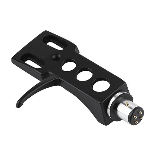 Universal Turntable Phono Headshell with Wires, Replacement Turntable Phono Headshell Mount Cartridge with Wires Replacement for Phono Cartridges