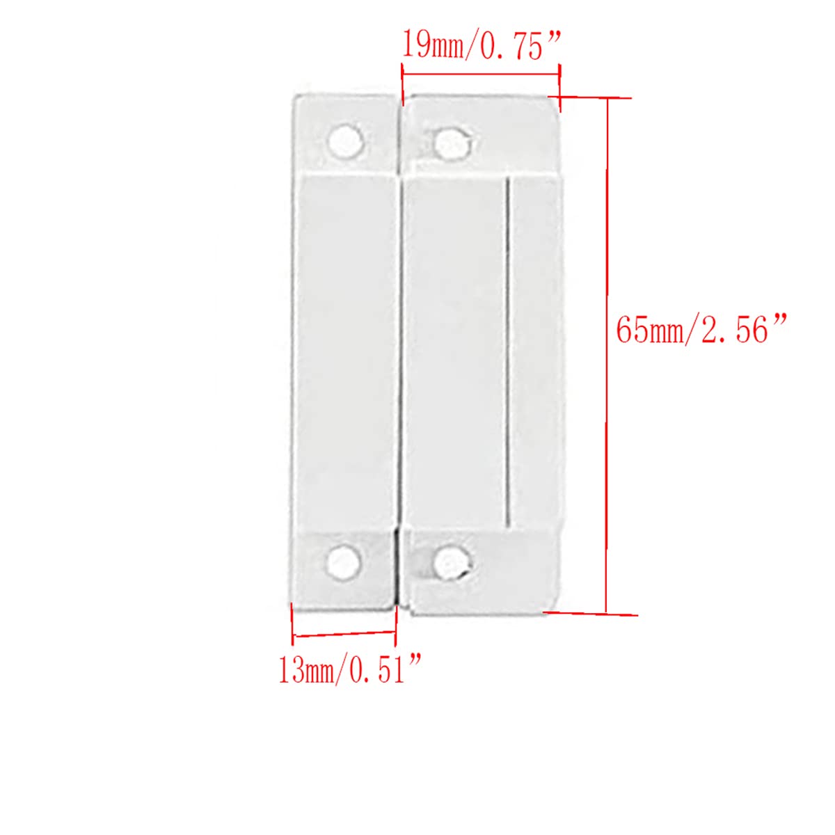 MC-31 NC Surface Mount Wired Security Window Door Contact Sensor Alarm Magnetic Reed Switch, for Home Security and Burglar Alarm Systems, Sets of 3