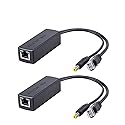 10Gtek POE Splitter Cable 100Mb/s 155Mb/s, 802.3AT/AF, 48V to 12V (PSE chip Inside), 100 Meters Link (2-Pack)