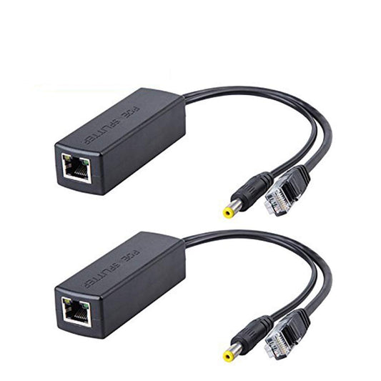 10Gtek POE Splitter Cable 100Mb/s 155Mb/s, 802.3AT/AF, 48V to 12V (PSE chip Inside), 100 Meters Link (2-Pack)