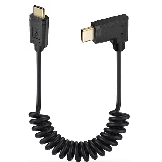 Kework USB 3.1 Type C Cable, 1.8M (5.9ft), Coiled Spring Spiral, 3A & 10Gbps Sync Charging & Data Cord, Compatible with Smartphone, Double Straight