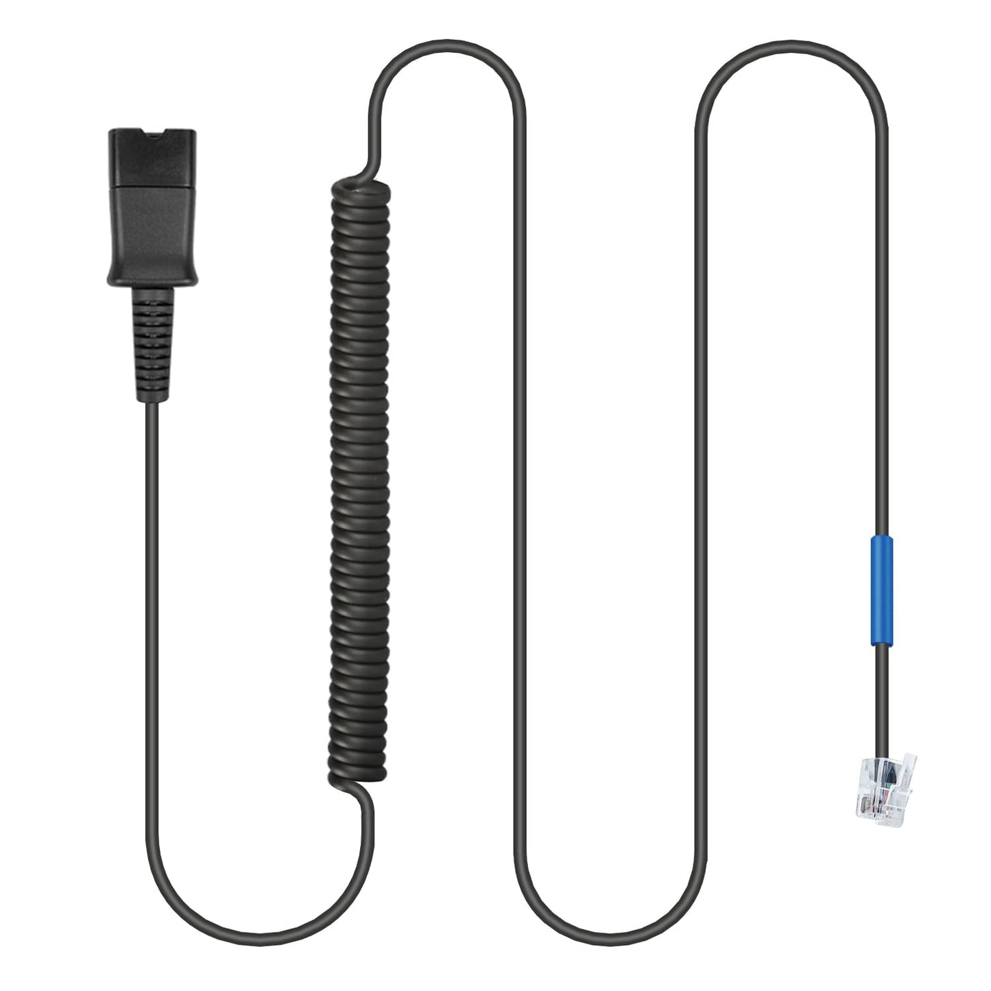 U10 Headset Adapter Cable for Plantronics Quick Disconnect Headsets RJ9 to QD Adapter Coil Cord Compatible with Cisco IP Phones 7841 7942 7821 8841