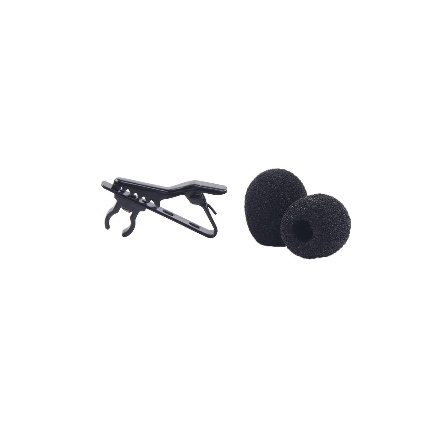 AUGSUN 18Pcs Lapel Microphone Clips Replacement Kit, 6Pcs Lavalier Mic Clips Metal Tie Clips Lavalier Microphone Clips, 6Pcs Windscreen Foam Cover and