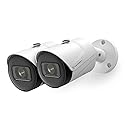 Amcrest 2-Pack UltraHD 4K (8MP) Bullet POE IP Camera, 3840x2160, 98ft NightVision, IP67 Weatherproof, 125° FOV, Supports up to 256GB MicroSD