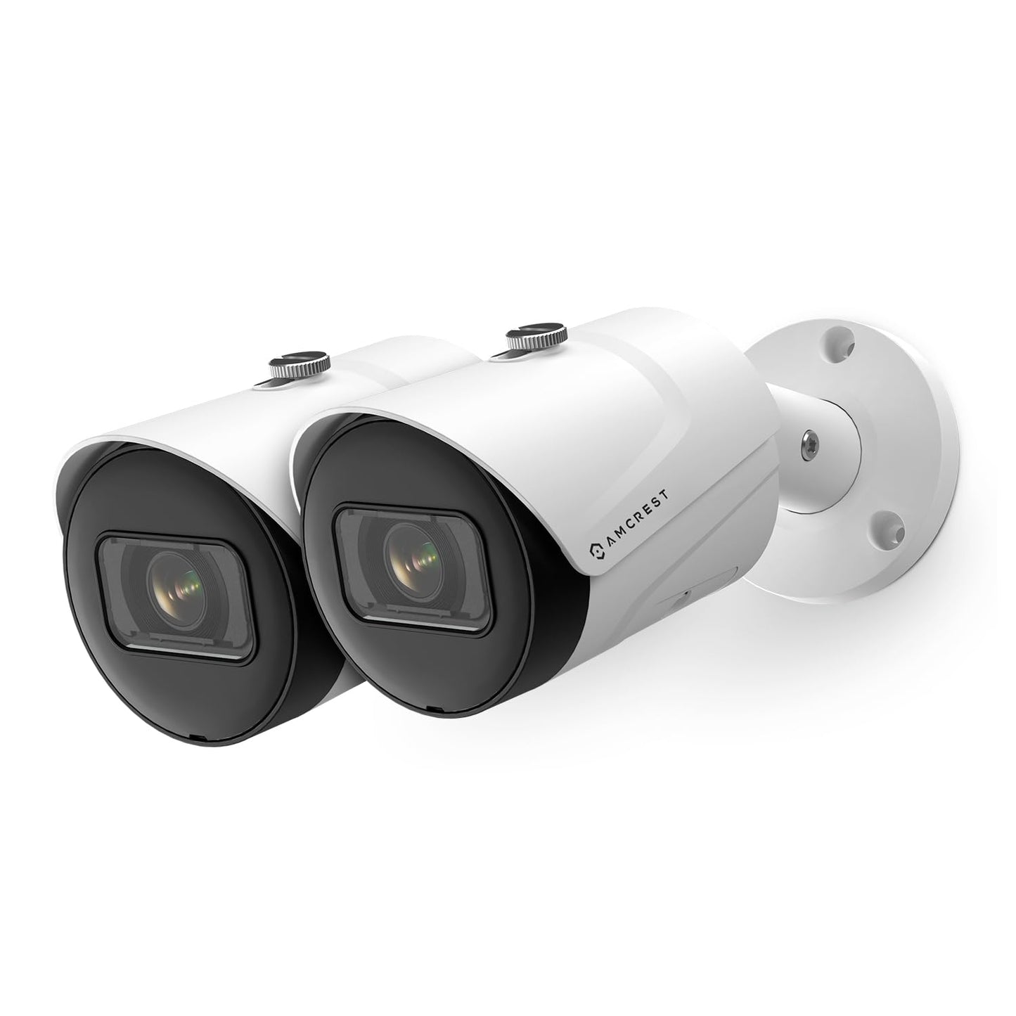 Amcrest 2-Pack UltraHD 4K (8MP) Bullet POE IP Camera, 3840x2160, 98ft NightVision, IP67 Weatherproof, 125° FOV, Supports up to 256GB MicroSD