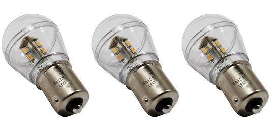 Anyray 3-Bulbs BA15s Bayonet Base Single Contact 16 SMD 3528 LED Light Bulb 12V 93B2 1156 1141 S8 (Cool White 6000K)