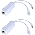 Reidubo Gigabit PoE Splitter Adapter,12V 2A Output,1000Mbps, IEEE 802.3AF/at, Suitable for IP Cameras, AP WiFi, IP Phones, and Other DC Power Supply