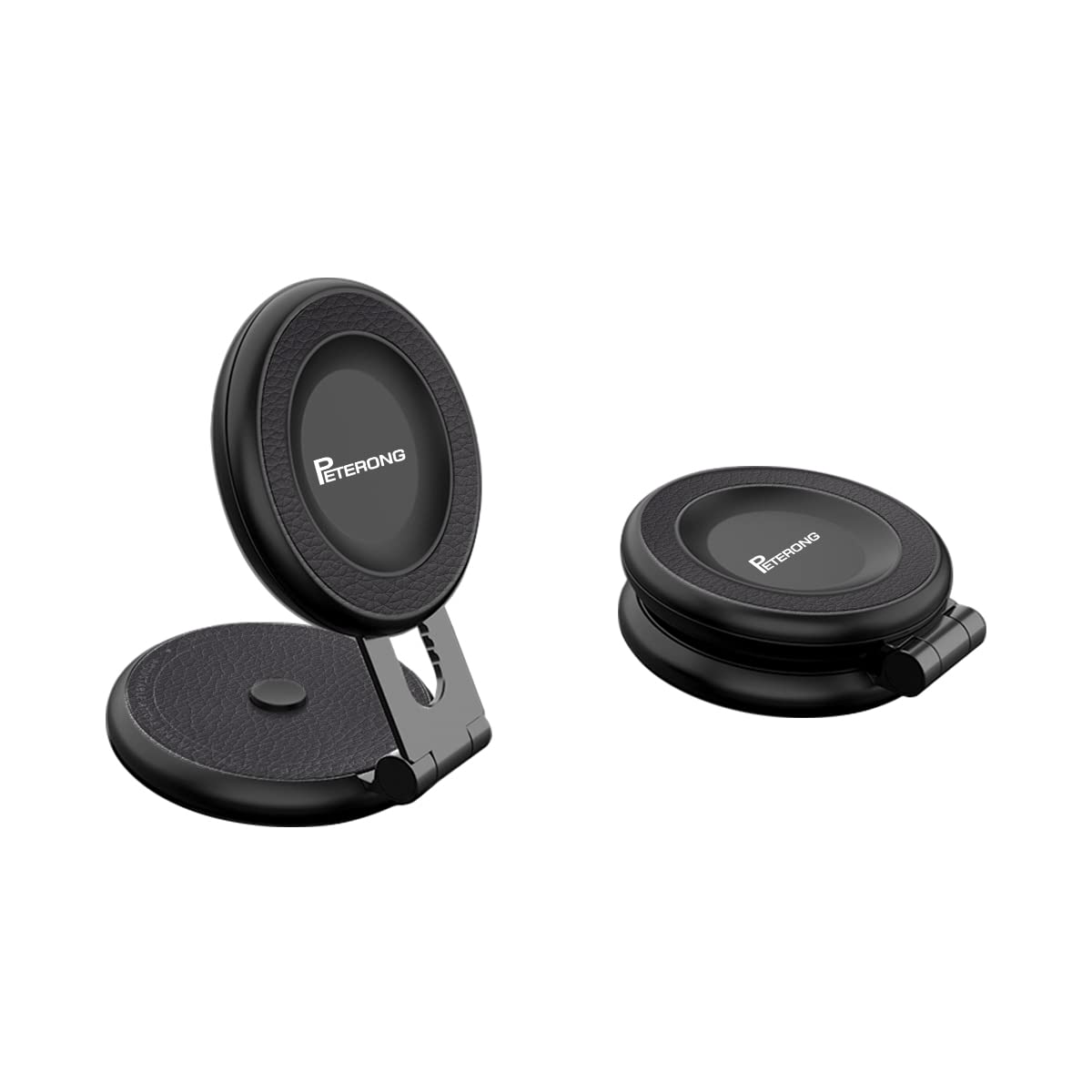 PETERONG Magnetic Car Phone Holder Mount for Tesla Model 3/Y/Mustang Mach-E Compatible with MagSafe, Car Phone Mount Foldable Invisible Cradle Stand