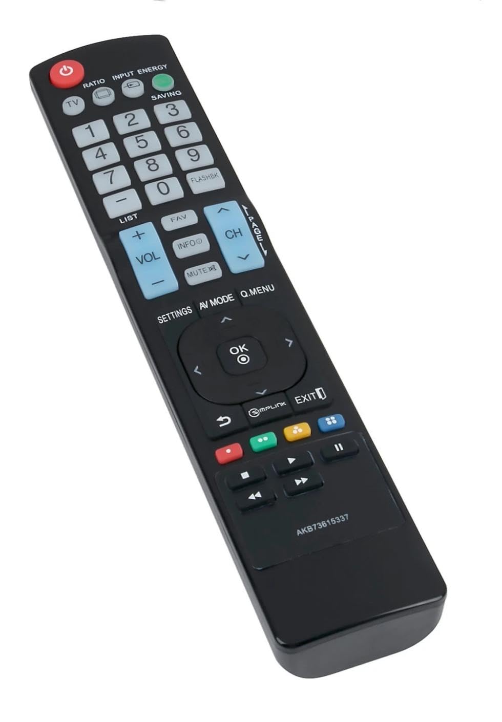 AKB73615337 TV Remote Control for LG TV in Living Rooms or Rooms, Replacement Models AKB74115501 AKB73756506 AKB76631001, Replacement Remote