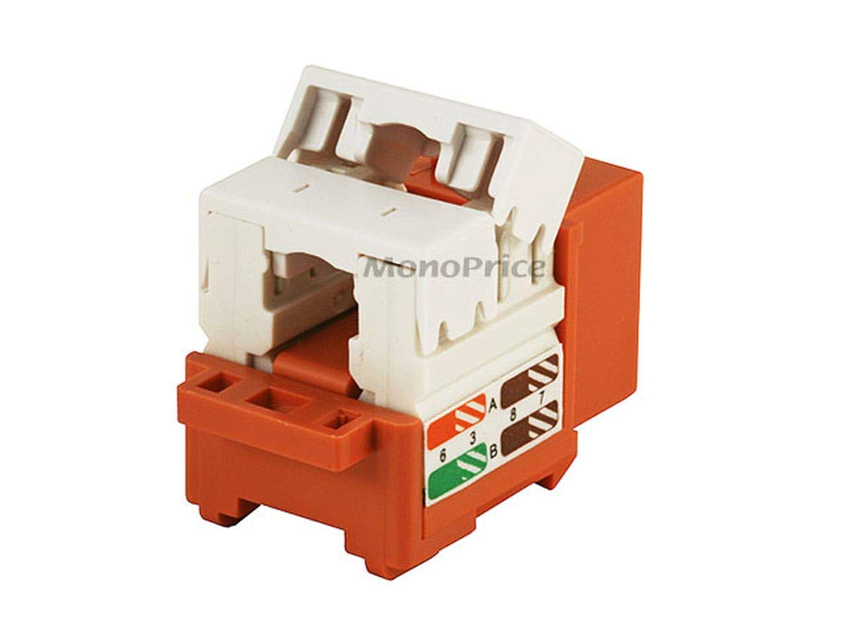 Monoprice Cat5E? Punch Down Keystone Jack - Orange
