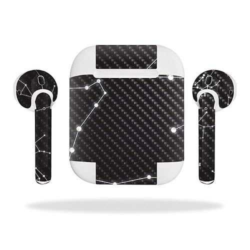 MightySkins Carbon Fiber Skin for Apple Airpods - Acid | Protective, Durable Textured Carbon Fiber Finish | Easy to Apply, Remove, and Change Styles…