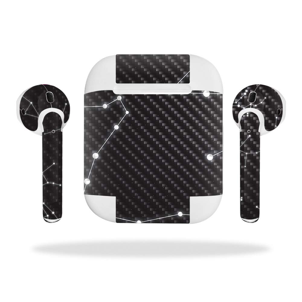 MightySkins Carbon Fiber Skin for Apple Airpods - Acid | Protective, Durable Textured Carbon Fiber Finish | Easy to Apply, Remove, and Change Styles…