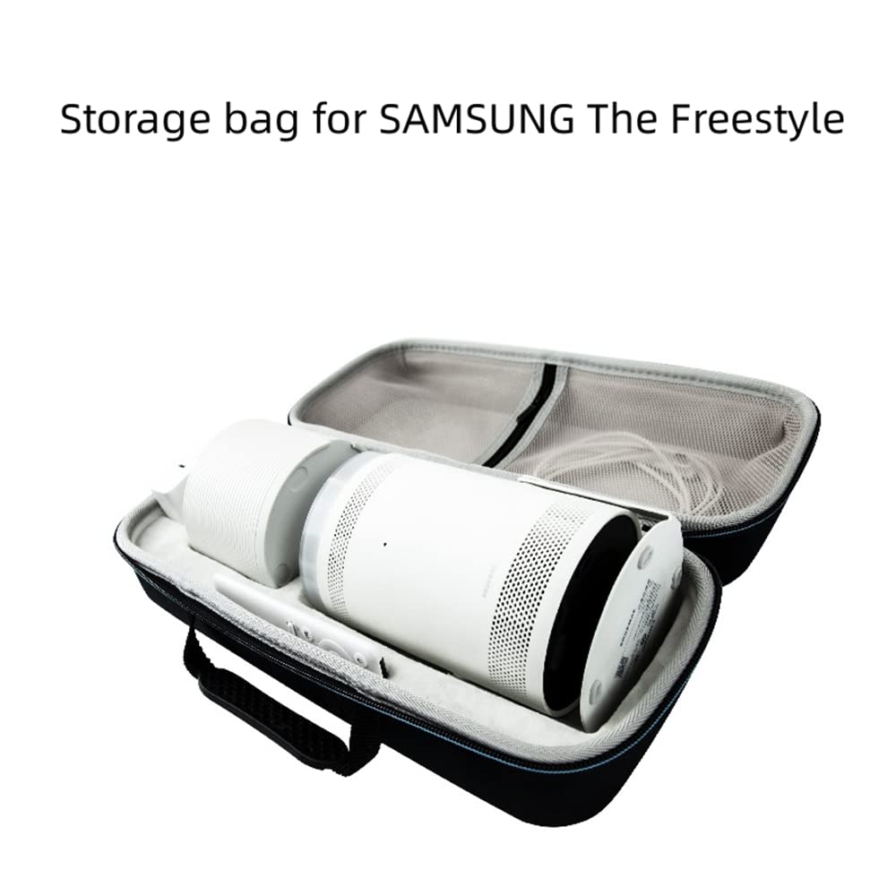 Portable Carrying Case for Samsung The Freestyle Projector, Large Capacity Carry Bag Protective Storage Box for The Freestyle and Accessories
