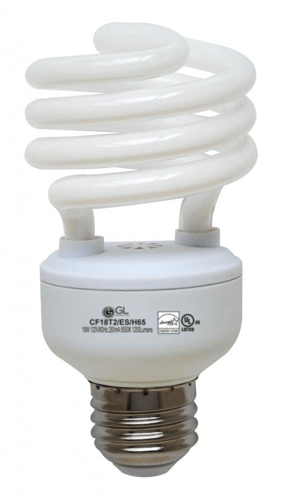 Goodlite G-10848 18-Watt CFL 75 Watt Replacement 1200-Lumen T2 Spiral Light Bulb, Super Long 12,000 Hour Life (10.9 Years) Daylight 6500k