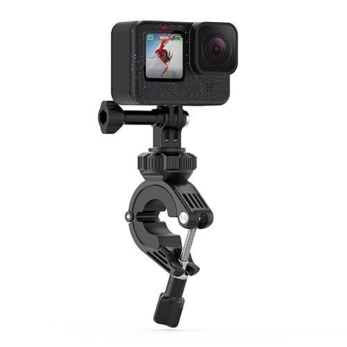 Sametop Handlebar Bike Pole Mount Motorcycle Clamp Mount Compatible with GoPro Hero 13 12 11 10 9 8 7 6 5 Session DJI Action Cameras - 360 Degree