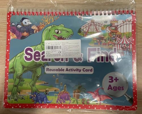 Elfew Search & Find Book for Kids Ages 3–8 – Reusable Activity Mats with 24 Themed Activities, Educational Toddler Learning & Car Toys