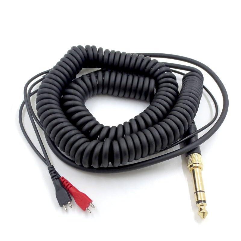V-MOTA Pro Audio HD 25 Spring Coil Cable Extension Cord with 6.35mm Adapter Compatible with Sennheiser HD 25 Aluminium,HD25-1 II,HD 450 II,HD 480…