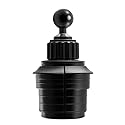 Arkon SPRM023 Cell Phone Cup Holder Mount Base for 1 Inch / 25mm Ball Double Socket Mounts, Black