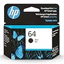 HP 64 Black Ink Cartridge | Works with Envy Inspire 7250e, 7950e, Envy Photo 6200, 7100, 7200, 7800, 7900, Tango Series | Eligible for Instant Ink |